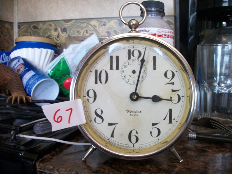 Working Westclox Big Ben Style  1 or 1a Peg Leg  Antique Vintage  Alarm Clock