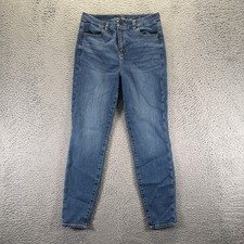 American Eagle Outfitters Jeans Women 10 Blue Denim Jegging Curvy Skinny Stretch