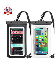 Waterproof Phone Pouch,2 Pack Black White Phone Waterproof Case