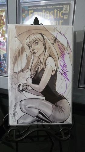 Amazing Spider-man #14 - J. Scott Campbell SIGNED VIRGIN Sketch w/COA • NM/M