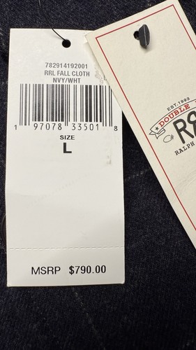 NWT $790 Ralph Lauren RRL Men’s Tailored Wool Navy Check Blazer Sz L - Picture 16 of 18