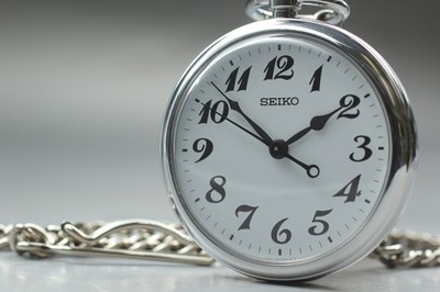 Vintage 1994 N MINT Seiko Pocket Watch 7C21-0A22 Round Steel