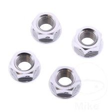 Rear Sprocket Nut Kit M10X1.25mm Racing Silver 4 Pcs Fits Suzuki RG 500 86-89