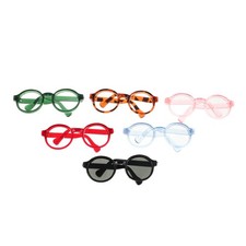 6pcs Doll Eye Glasses: Plastic Doll Dress up Sunglasses Eyeglasses - Mini Toy