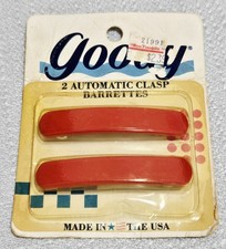 Unopened Vintage Red Goody Automatic Clasp Barrettes New Old Stock 1989