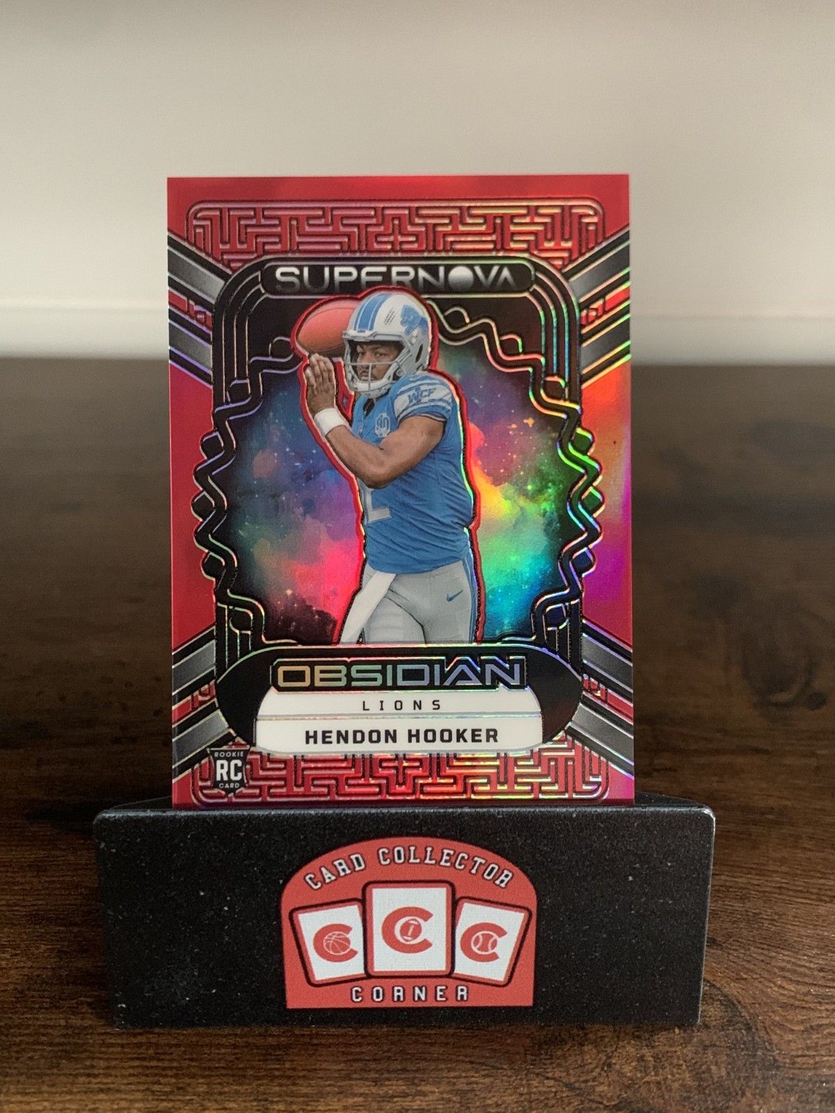 2023 Panini Obsidian - Supernova Hendon Hooker #5 Asia Red Flood Electric Etch