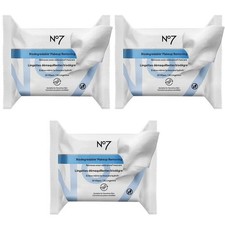 3x No7 Facial Cleansing Makeup Remover Wipes 30 Hypoallergenic Pack 3