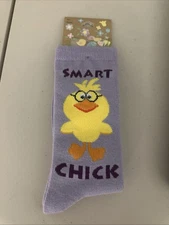 Smart Chick Socks By K. Bell. Size  4-10. Light Purple Sporting Glasses!