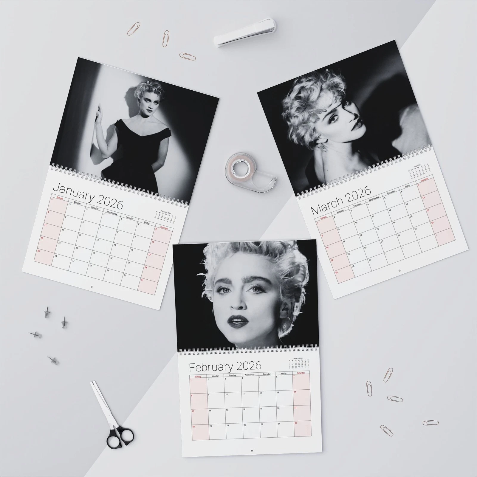 Madonna True Blue 2026 Wall Calendar - Home Decor, Music Fan Gift, Monthly