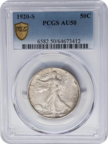 1920-S Walking Liberty Half 50c AU50 PCGS Secure 950660-7