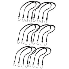 12pc 31" Rubber Bungee Stretch Tie Down S Hooks Tarps Truck Straps Heavy Duty