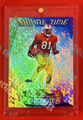 Terrell Owens SHRINE TIME HOLO FOIL CARD SAN FRANCISCO 49ERS MINT FLEER /1500