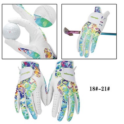 1 paar Durable Frauen Mädchen Golfer Golf Handschuhe Premium Leder 18-21