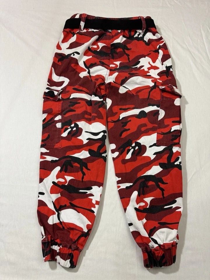 RUE 21 брюки эластичной хлопок камуфляж красный черный белый бегун стиль брюки женщин большой - Изображение 2 из 4
