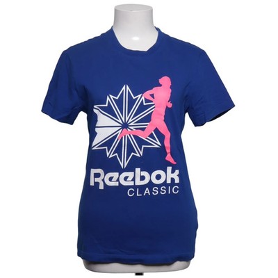 Reebok Classic, T-shirt, Größe: S, Blau, Baumwolle/Elasthan, Print, Damen #Eaz
