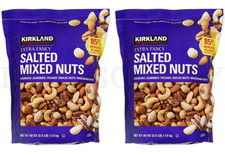 2 Packs Kirkland Signature Extra Fancy Mixed Nuts 40 OZ 2.5 LB Each Pack