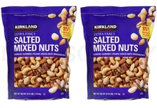 2 Packs Kirkland Signature Extra Fancy Mixed Nuts 40 OZ 2.5 LB Each Pack