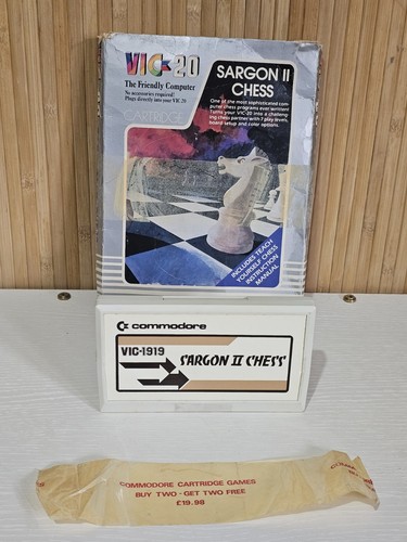 Commodore Vic 20 Sargon 2 Chess Cartridge VIC-1919 with box