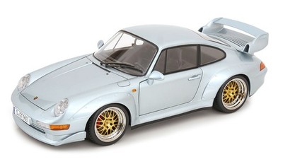 KK Scale 1:12 PORSCHE 911 (993) GT2 BBS RIMS POLAR SILVER 1996 - KKDC120281B