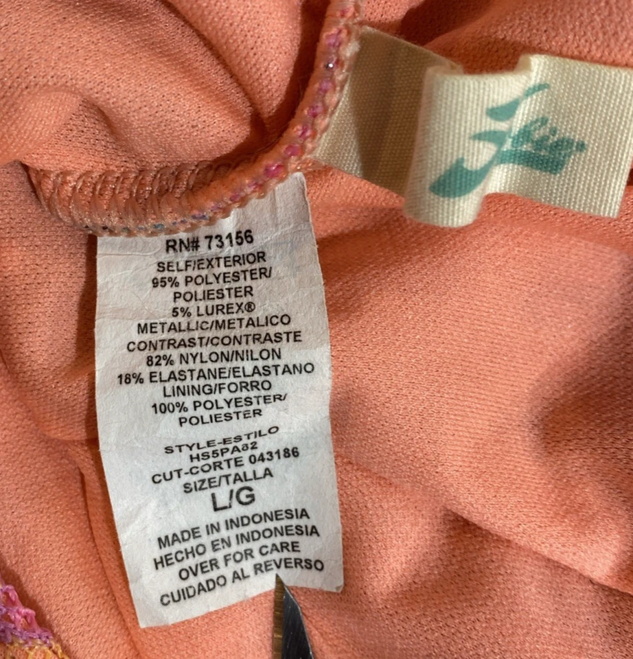 Hobie Sparkle Halter 2 Piece Swimsuit Tankini Top & Bikini Bottom Women's SZ L - Image 2 of 4