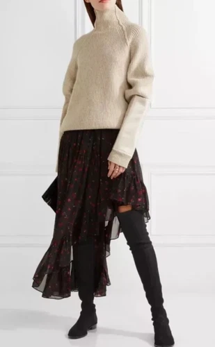 Stivali scamosciati sopra il ginocchio Stuart Weitzman Lowland da donna taglia 8 OTK neri scamosciati