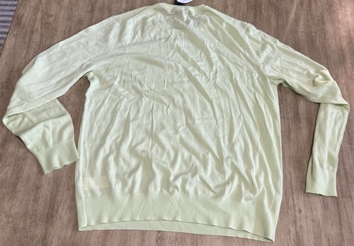 Banana Republic Merino Wool Sweater Women's Large Gray Crew Neck Light Green - Picture 3 of 11