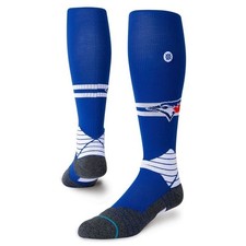 Stance Adult Blue OTC Nylon Cushion MLB Toronto Blue Jays Diamond Pro Socks Sz L