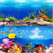 Stunning 20" x 48" Aquarium Background Paper - Durable Water Plants Theme
