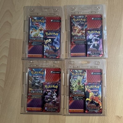 Pokémon Karten Booster 2er Pack Blister Ewige Rivalen & Obsidian Flammen  4x 