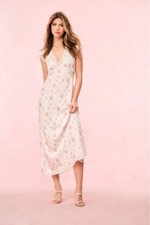 NWT LoveShackFancy Theodore Silk-Blend Floral Maxi Dress Size 4 (S)