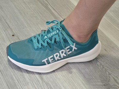 adidas TERREX Lightweight Trail Running Shoes Teal White Low Top Men