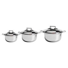 3 Pcs Mini Soup Pot Set Alloy Imitation Stockpot for Kids Play House Toy