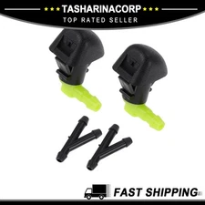 Windshield Washer Nozzle With 2Pcs Y Hose Connector for Honda 11-17 1 Set New