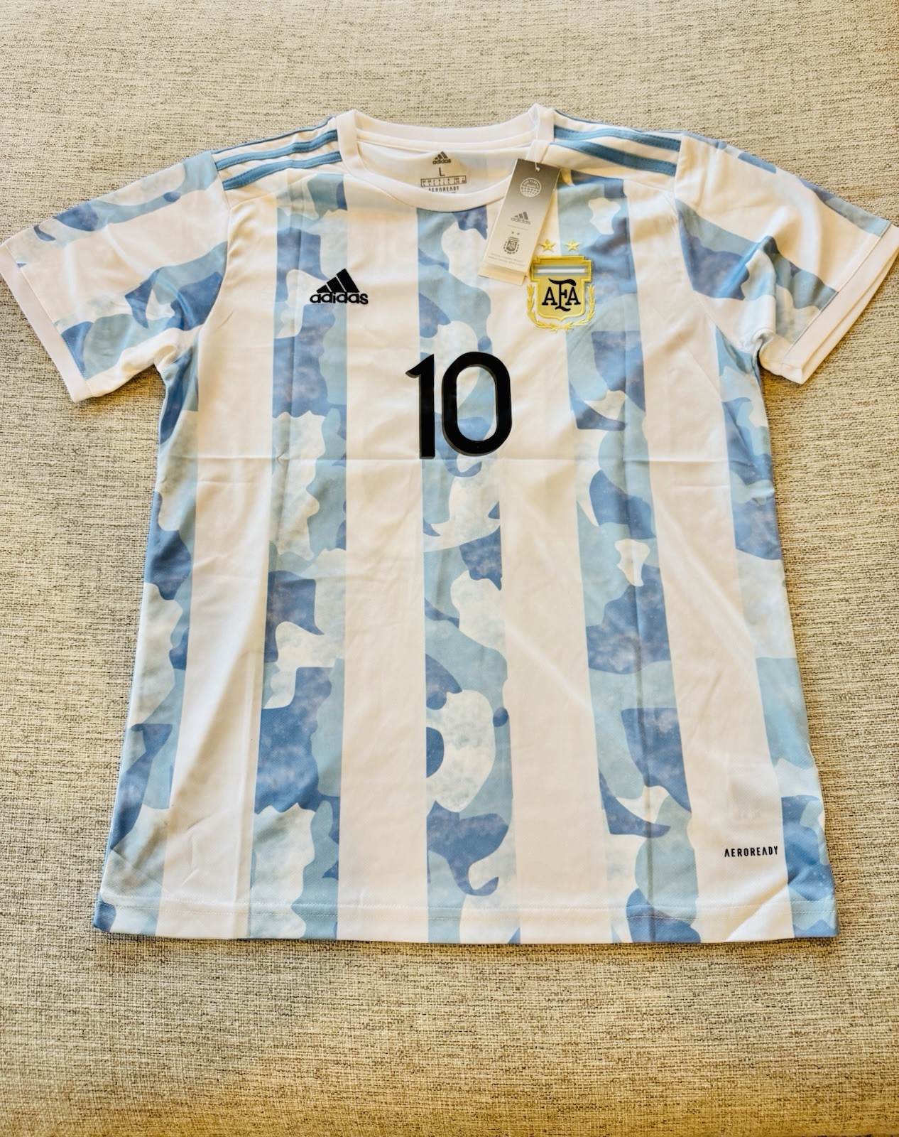 NWT Argentina Soccer Jersey Shirt Lionel Messi #10, US SHIP Retains Over $100