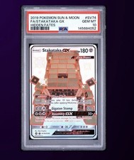 Imagen de Pokemon Stakataka GX Hidden Fates Full Art Shiny Holo Rare SV74 PSA 10 Gem Mint