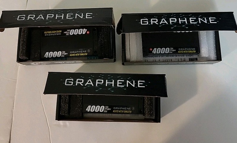 RevTech Hi Performance Lipo Graphene 4000 mAh 2S Lipo Batteries, lot of 3, used
