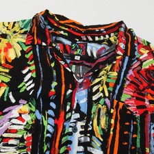 Jams World Men's XL Joy Pattern Crushed Rayon Camp Shirt Hawaiian Abstract