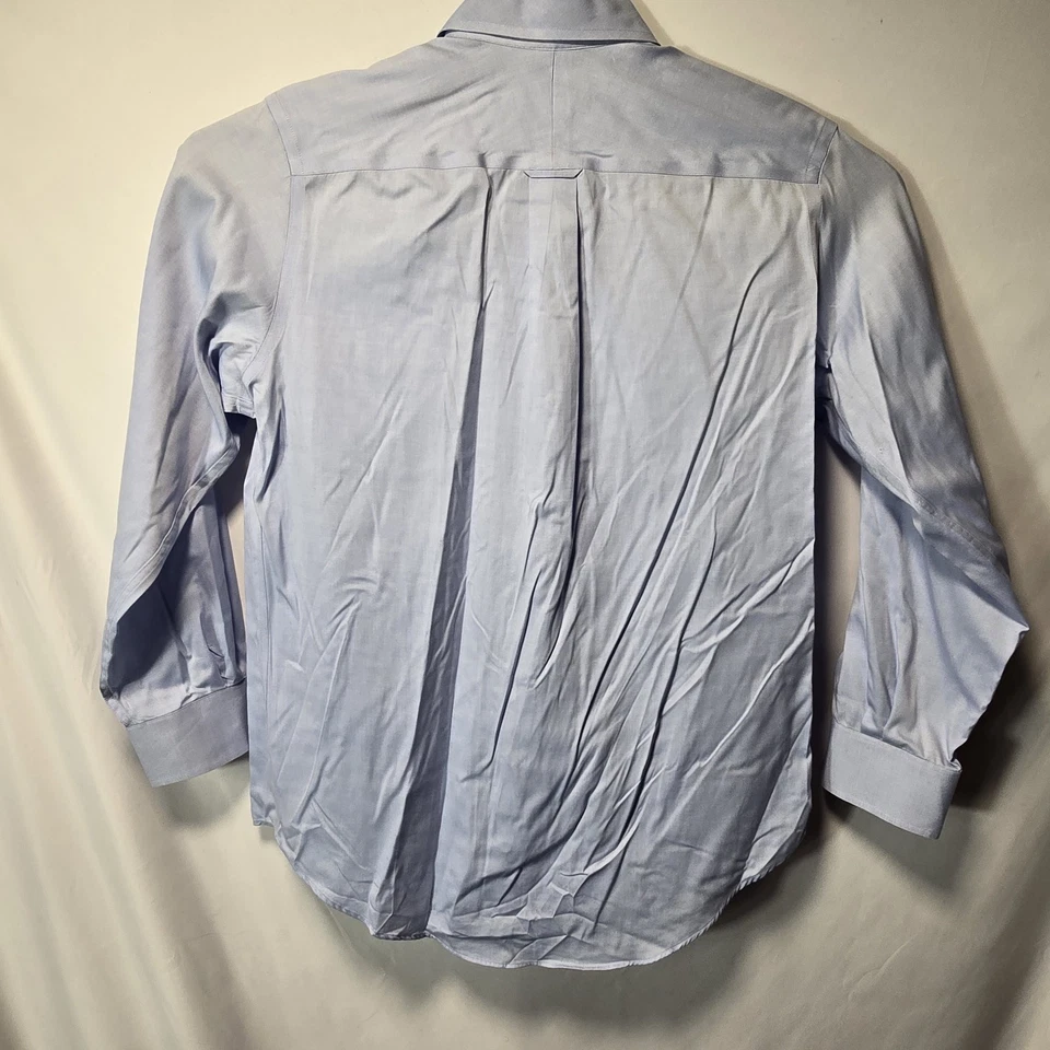 Camisa de vestir Merona para hombre 15 X15.5 Ultimate manga larga azul excelente estado  Foto 3 de 4