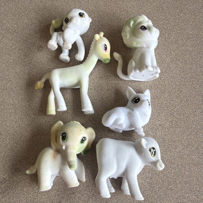Lot Of 6 Crayola Scribble Scrubbie Pets Animals Monkey Cow Lion Elephant Giraffe
