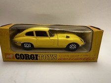 Corgi Toys No 374 Jaguar ’E’ Type In Yellow, Whizzwheels, Boxed