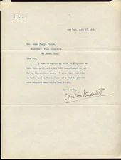 Cornelius VANDERBILT, III / Typed Letter Signed 1st Edition