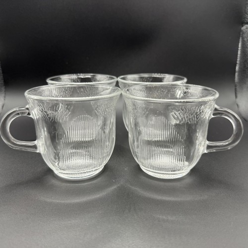 Vintage Fortecrisa Mexico Clear Glass Flower Design Complete Set for 4 People - Picture 15 of 24
