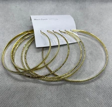 Large Gold Hoop earrings 3pc