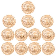 12pcs Hand-Woven Mini Straw Hats For Crafts - Tiny Woven Caps Doll Cap - For
