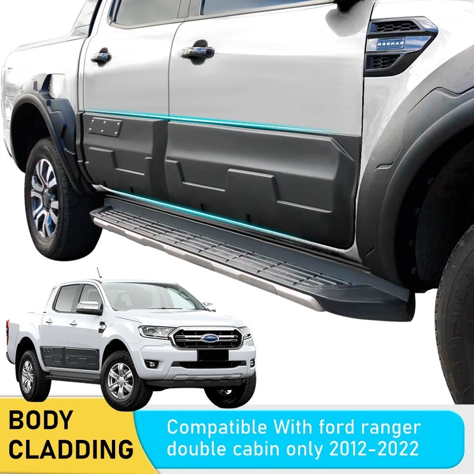 Baguettes de Portes Protection Portes Latérales pour Ford Ranger 2012-2022 T6 T7 - Photo 1/4