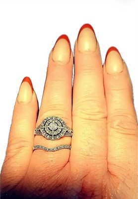 Now and forever diamond engagement ring set size 8