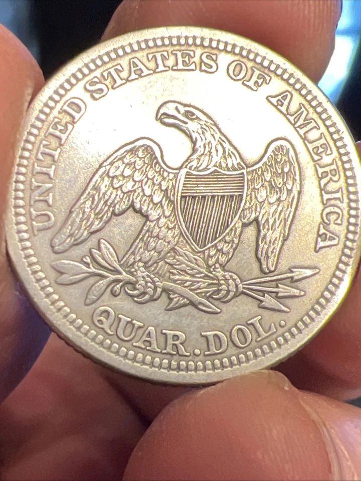 1860 Seated Liberty Quarter Uncirculated  - Image 4 of 4