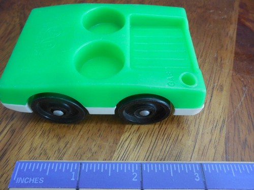 Fisher Price Little People Vintage Green Car 'gas tank' - Picture 6 of 7