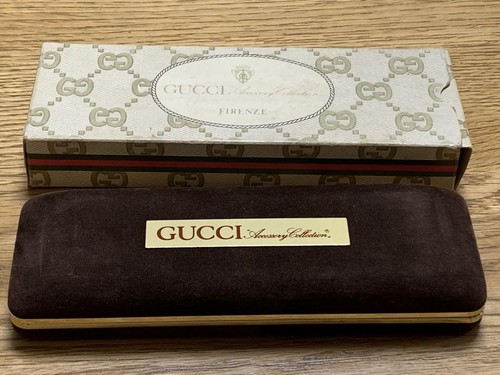 Gucci Fountain Pen Accessory Collection Brown Gold Vintage Inkstick w/Box No Ink - Picture 3 of 8