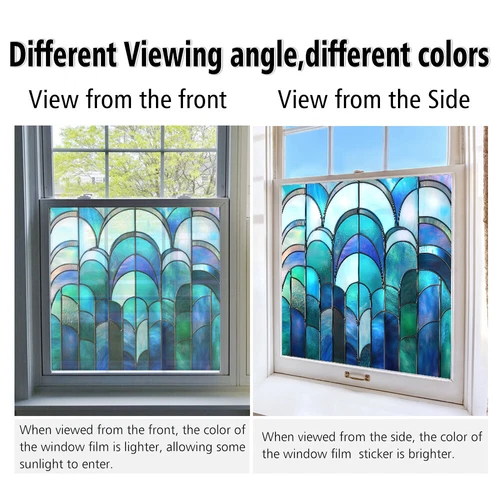 AU Static Cling Glass Window Film Privacy Stained Glass Sticker UV Protection - Picture 31 of 47